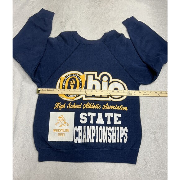 Vintage 1990 Ohio State High School Wrestling Sweatshirt Size Medium - Picture 4 of 7